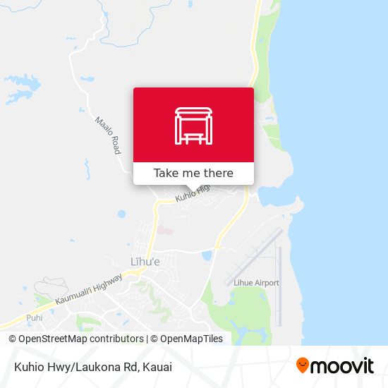 Kuhio Hwy/Laukona Rd map