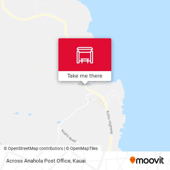 Across Anahola Post Office map