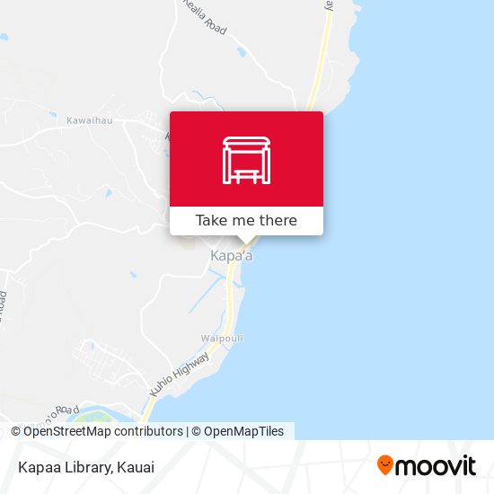 Kapaa Library map