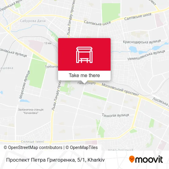 Карта Проспект Петра Григоренка, 5/1