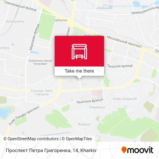 Карта Проспект Петра Григоренка, 14