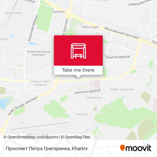 Проспект Петра Григоренка map