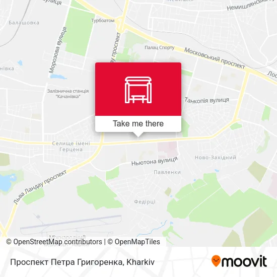 Карта Проспект Петра Григоренка