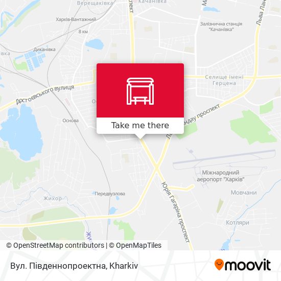 Вул. Пiвденнопроектна map