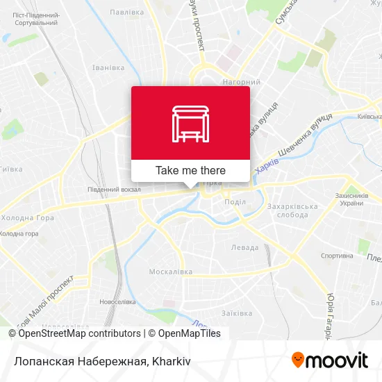 Карта Лопанская Набережная