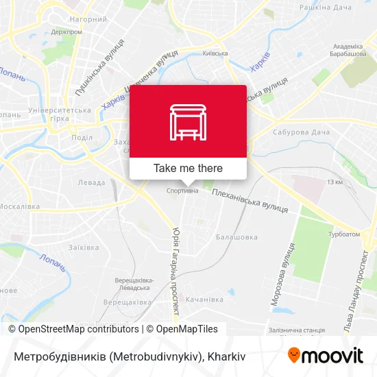 Карта Метробудівників (Metrobudivnykiv)