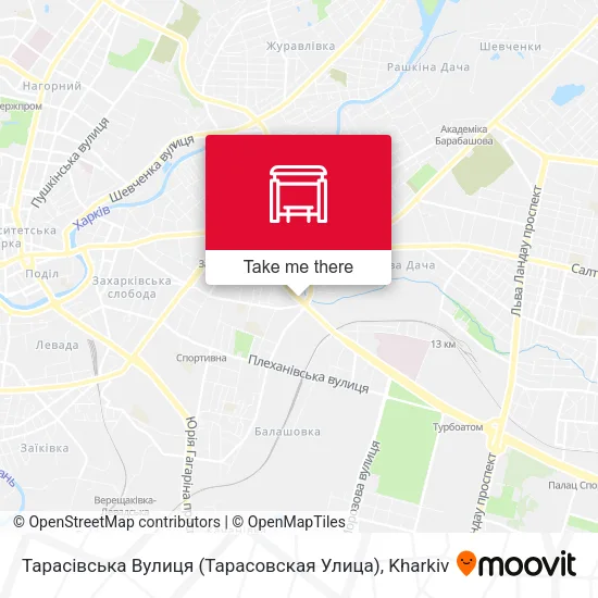 Карта Тарасівська Вулиця (Тарасовская Улица)