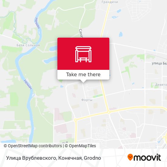 Улица Врублевского, Конечная map