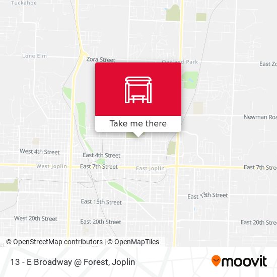 Mapa de 13 - E Broadway @ Forest