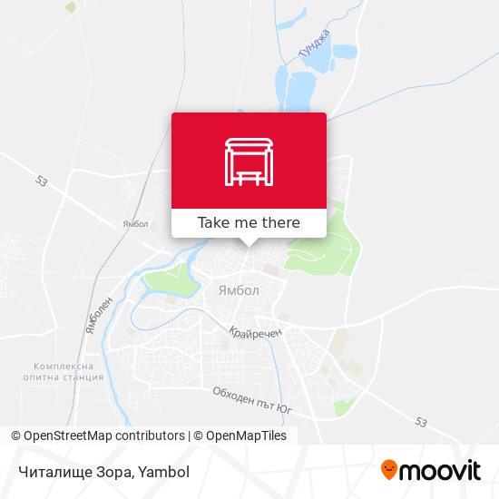 Читалище Зора map