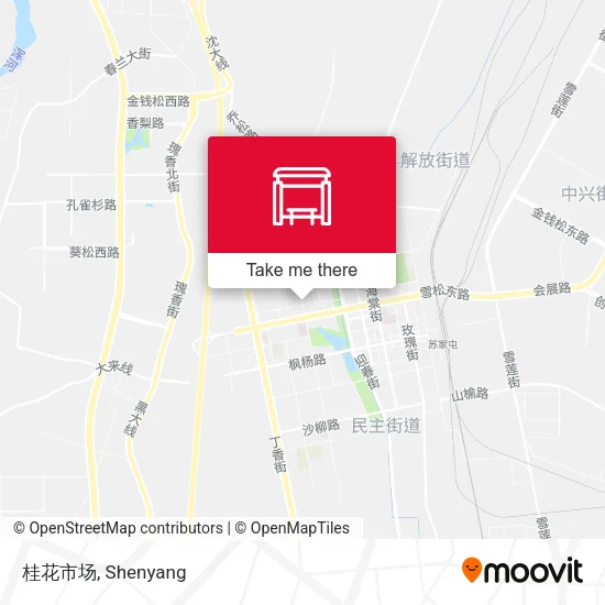 桂花市场 map