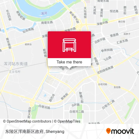 东陵区浑南新区政府 map
