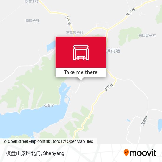 棋盘山景区北门 map