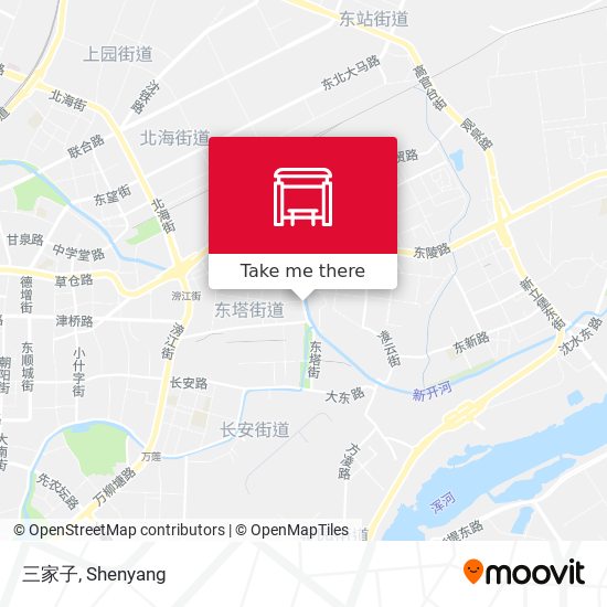 三家子 map