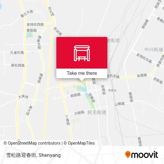 雪松路迎春街 map