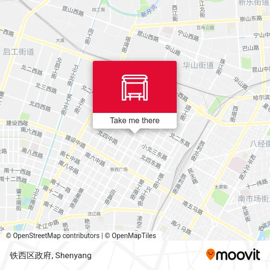 铁西区政府 map