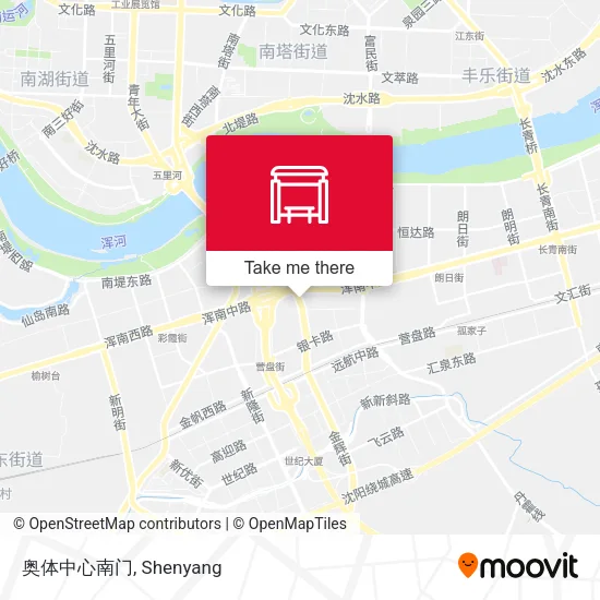 奥体中心南门 map