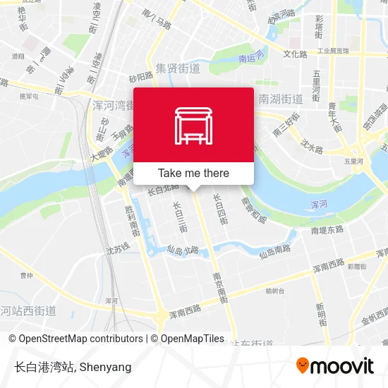 长白港湾站 map