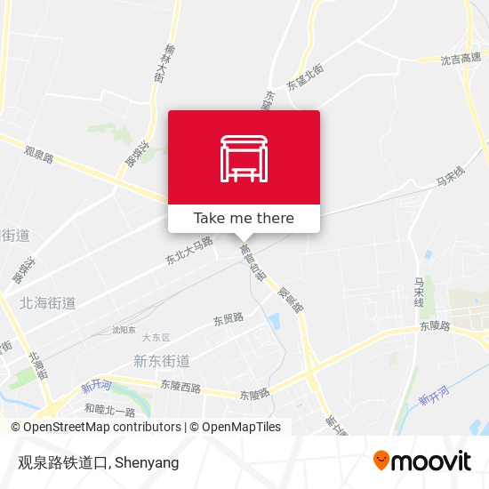 观泉路铁道口 map