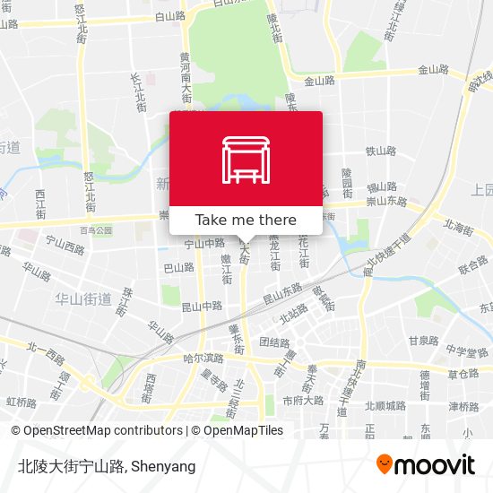 北陵大街宁山路 map