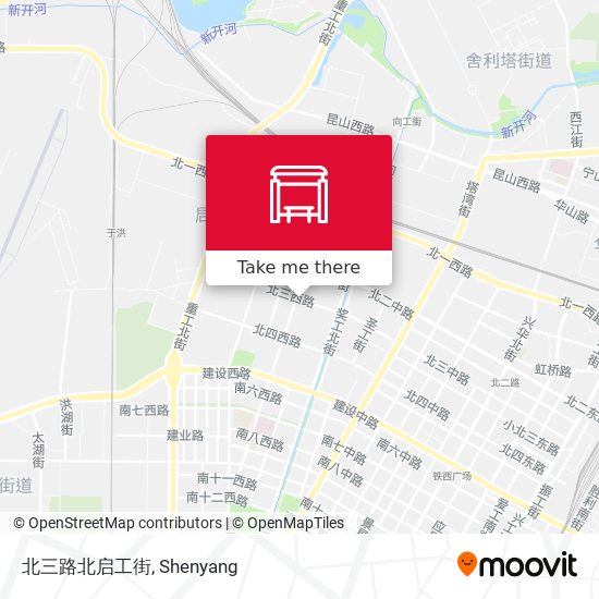 北三路北启工街 map