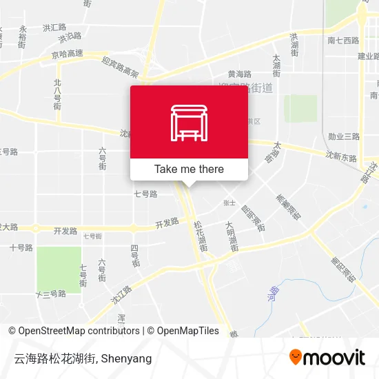 云海路松花湖街 map