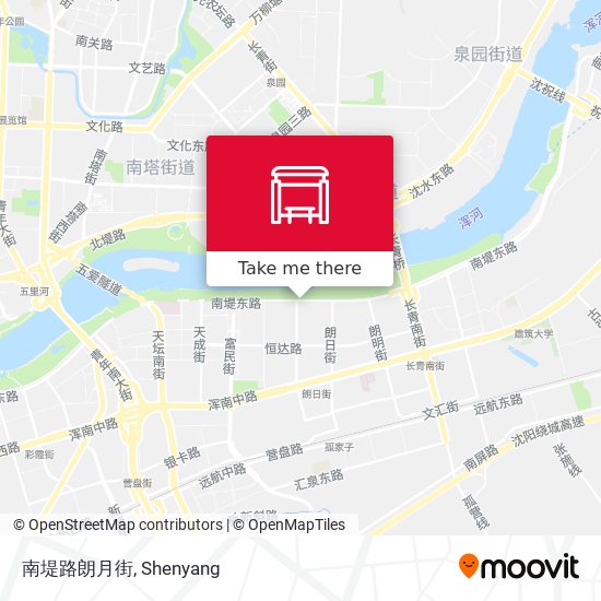 南堤路朗月街 map