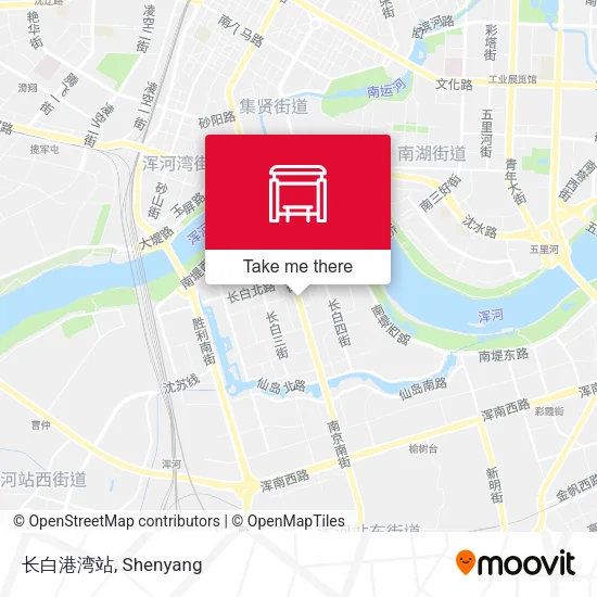 长白港湾站 map