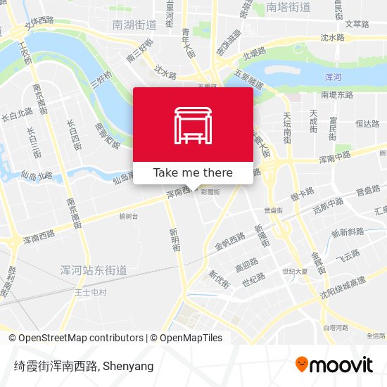 绮霞街浑南西路 map