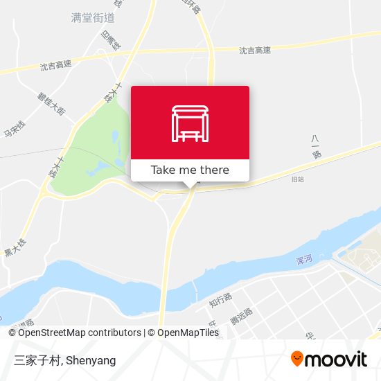 三家子村 map