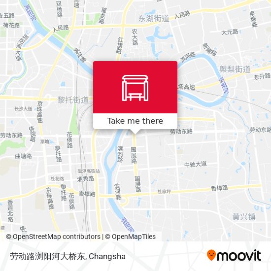 劳动路浏阳河大桥东 map