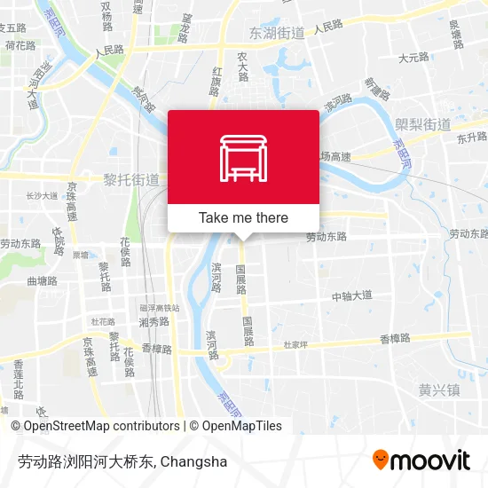 劳动路浏阳河大桥东 map