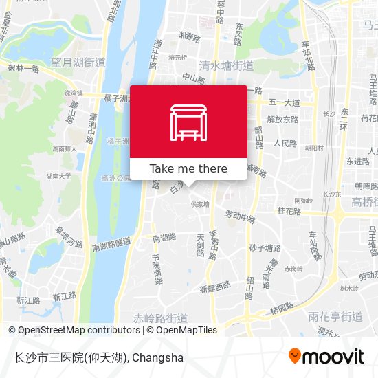长沙市三医院(仰天湖) map