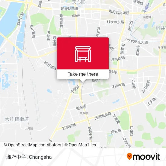湘府中学 map