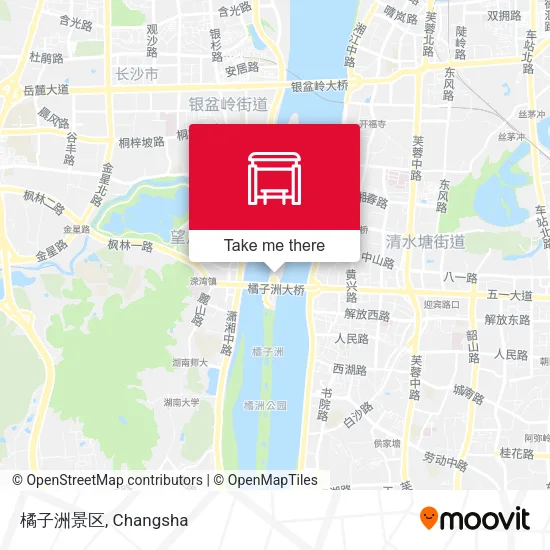 橘子洲景区 map