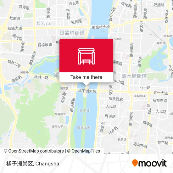橘子洲景区 map