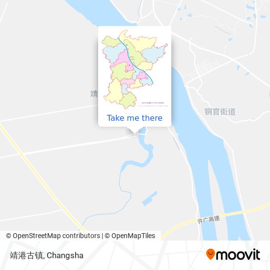 靖港古镇 map
