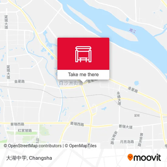 大湖中学 map