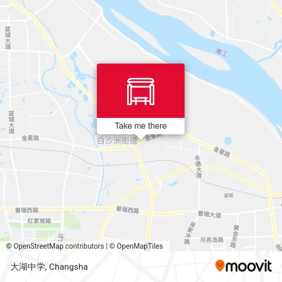大湖中学 map