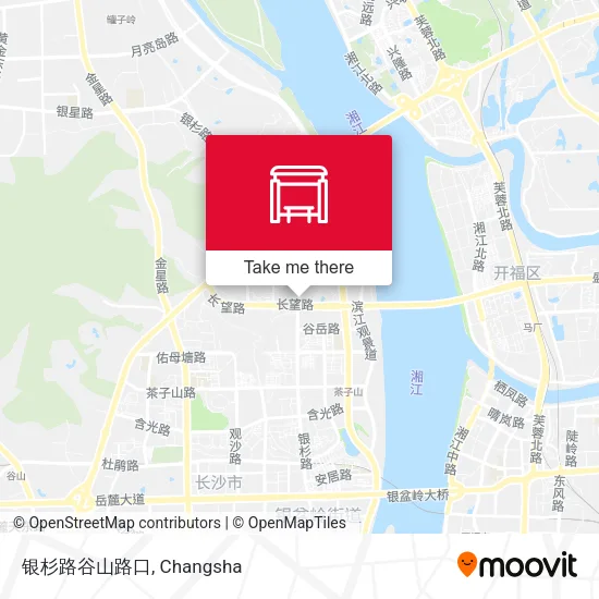 银杉路谷山路口 map