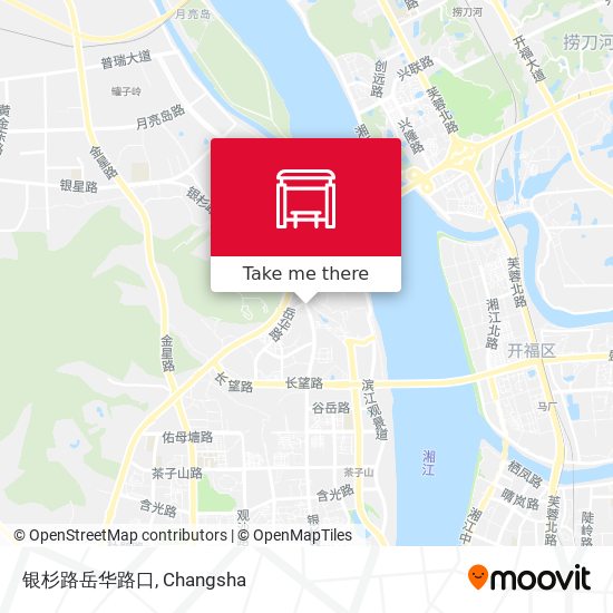 银杉路岳华路口 map