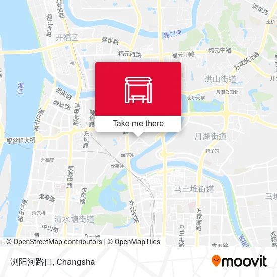 浏阳河路口 map