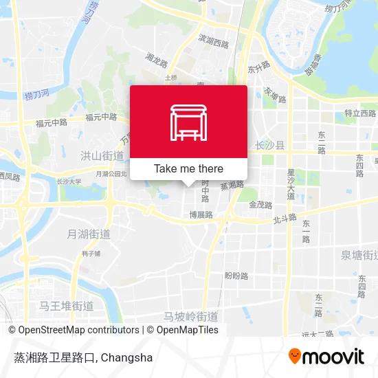 蒸湘路卫星路口 map
