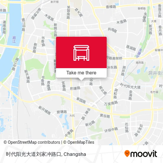 时代阳光大道刘家冲路口 map