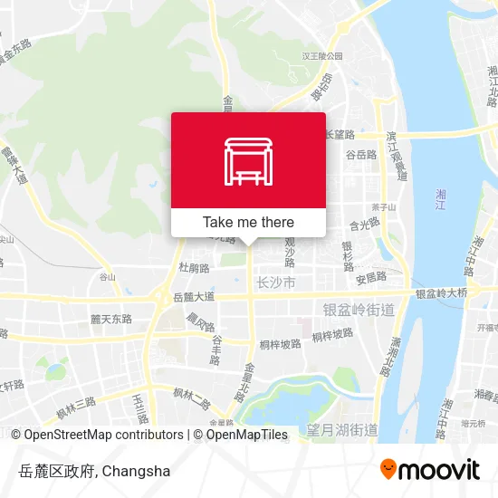 岳麓区政府 map
