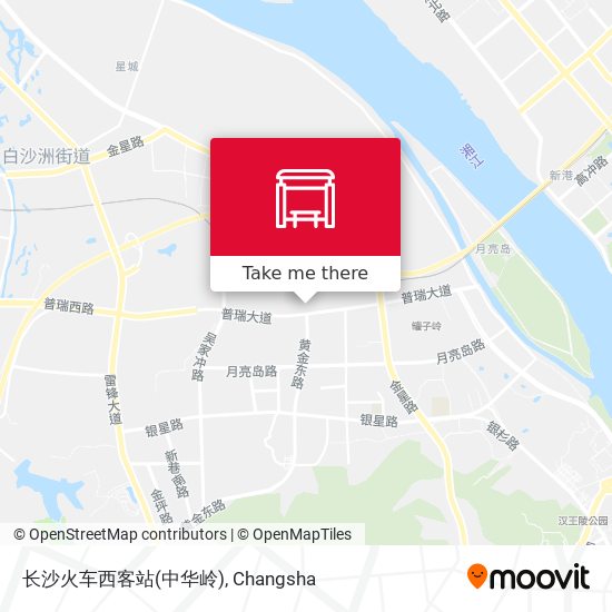 长沙火车西客站(中华岭) map