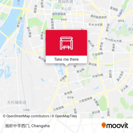 湘府中学西门 map