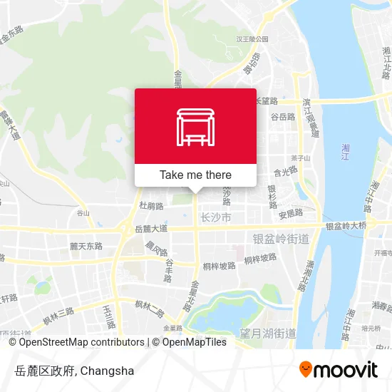 岳麓区政府 map