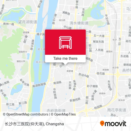 长沙市三医院(仰天湖) map