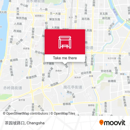 茶园坡路口 map